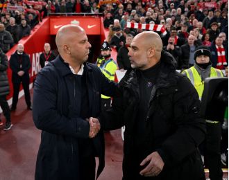 Guardiola responds to joke about Manchester City from Arne Slot with a direct and straightforward answer.