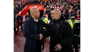 Guardiola responds to joke about Manchester City from Arne Slot with a direct and straightforward answer.
