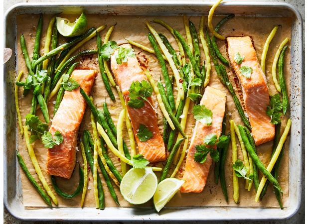 Quick and easy dinner ideas for busy weeknights, including a recipe for maple-miso salmon.