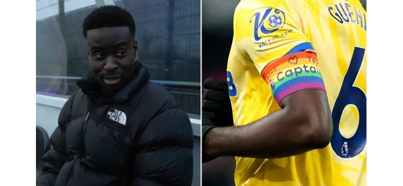 Marc Guehi of England and Crystal Palace shares the reason behind writing 'I love Jesus' on his LGBTQ+ rainbow armband.