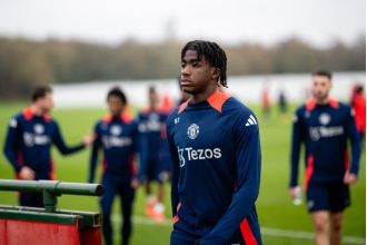 Godwill Kukonki, a 16-year-old player, is part of the Man Utd team facing Arsenal.