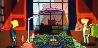 The cartoon show The Simpsons is coming to life as Mr Burns' sinister plot to conquer space is becoming a reality.