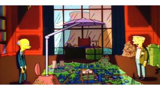 The cartoon show The Simpsons is coming to life as Mr Burns' sinister plot to conquer space is becoming a reality.