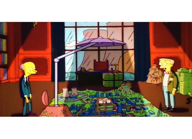 The cartoon show The Simpsons is coming to life as Mr Burns' sinister plot to conquer space is becoming a reality.