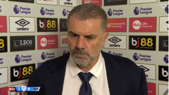 Postecoglou clarifies confrontation with Tottenham supporter following loss to Bournemouth.