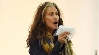 Retired 70s rockstar makes rare appearance following health problems.