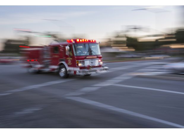 San Leandro scrap yard catches fire.