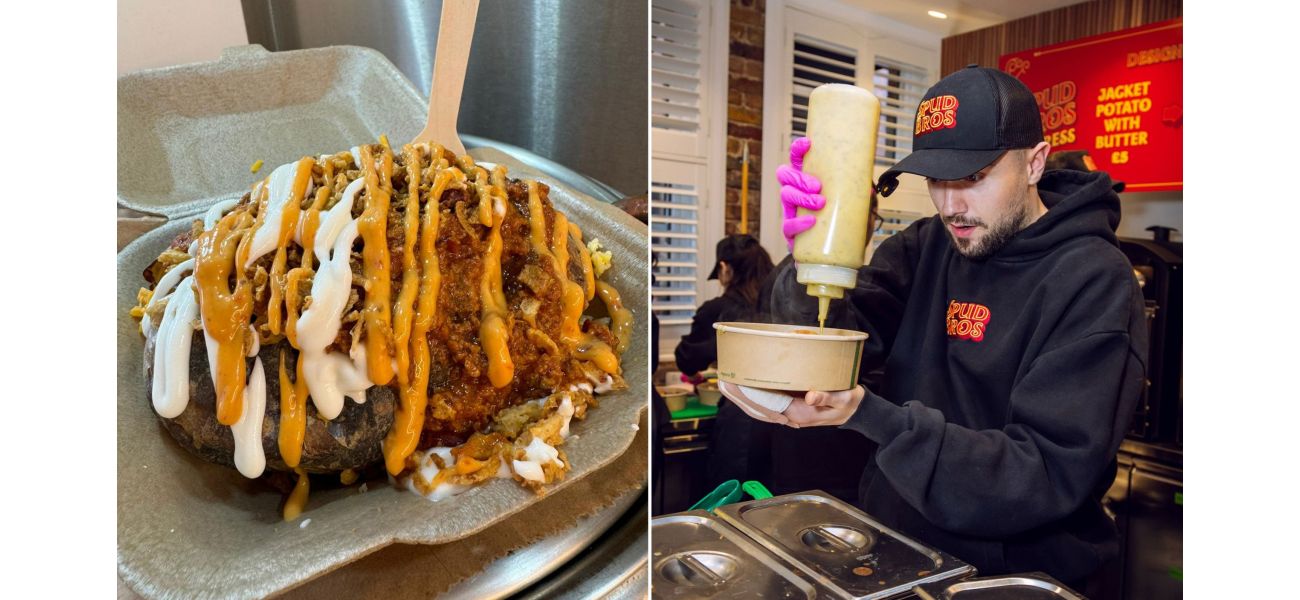 New UK store for popular jacket potato truck with long queues, known for its 'magnificent' offerings, now open.