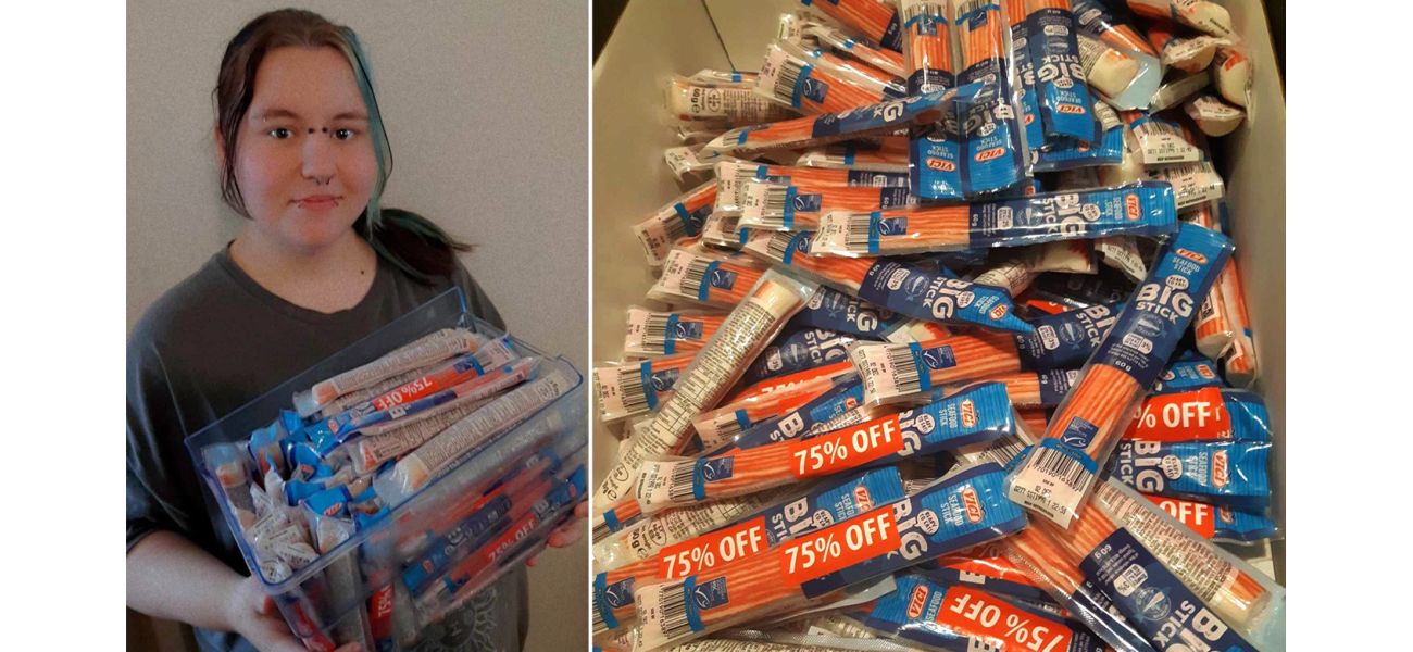 A woman was surprised to get a Too Good to Go bag filled with 106 seafood sticks.