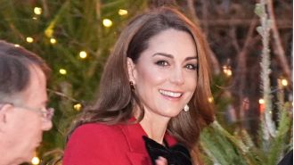 Kate Middleton wears red at Christmas carol service.