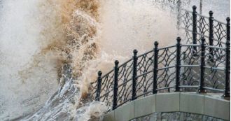 UK prepares for severe weather with strong winds and potential snow and rain, as red alert is issued by Met Office.