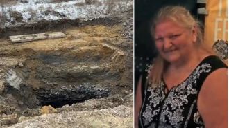 Grandma's quest to save her cat ends in tragedy as she falls into a sinkhole.