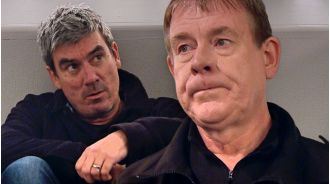 In a new video, Emmerdale's PC Swirling shows raw emotion as he steps out of his character to save Cain.