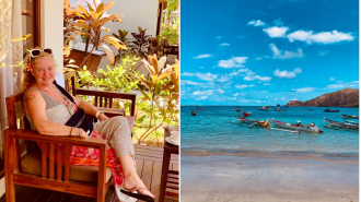 A parent chose to spend Christmas alone on a tropical island, leaving their children in the UK.