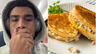 A man's video of a tuna sandwich causing a strong odor on a plane has caused controversy.