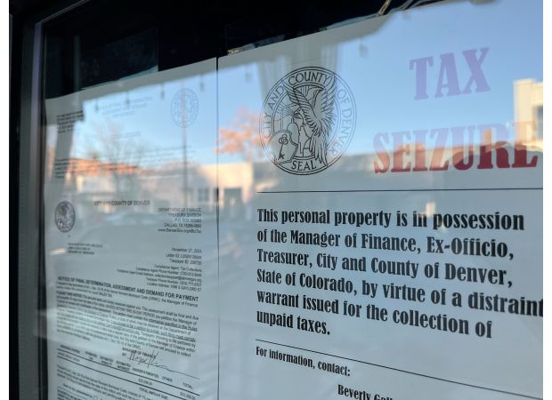 Denver’s Wash Park Grille was taken over due to unpaid taxes.