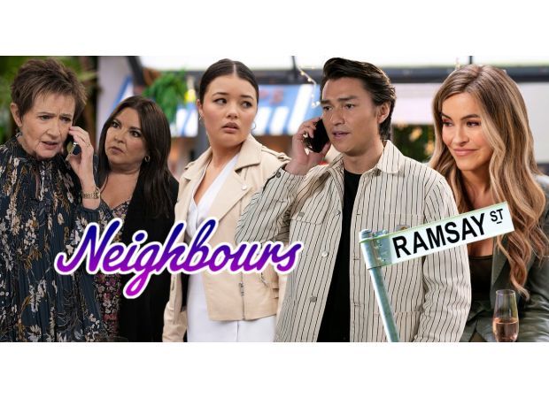 Famous Neighbours star leaves while three residents of Ramsay Street face serious peril.