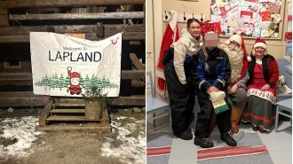 Kids cry on expensive trip to Lapland when Santa confesses he doesn't actually live there.