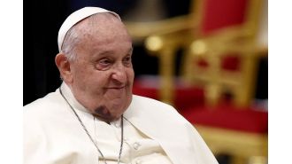 The Pope's visible bruise on his chin has raised concerns about his health.
