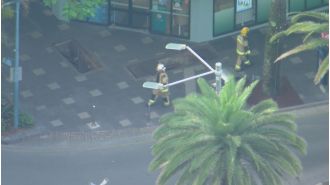 An explosion occurred in a crowded street of the Gold Coast, believed to be underground.