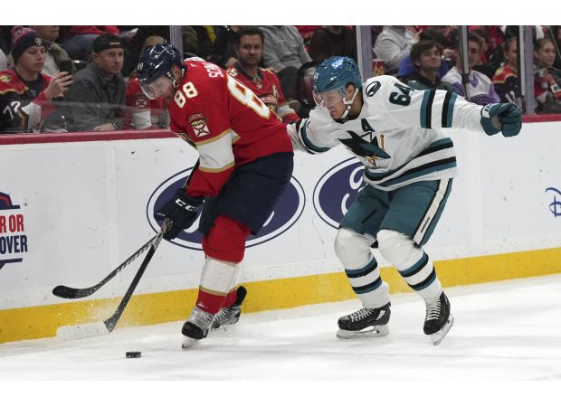 Sharks defenseman Warsofsky openly expresses disappointment after loss to Panthers, citing team's tendency to play in fear.