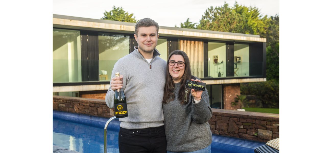 The youngest Omaze winner ever, who won a £3,000,000 house, celebrates with a McDonald's meal.
