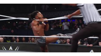 WWE fans were frightened when a popular wrestler narrowly avoided having their head cut off in a frightening incident.