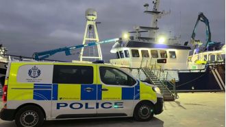 Unidentified human remains discovered in a small plane found near UK coast.