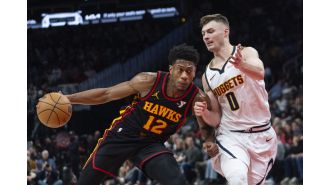 Denver Nuggets bounce back from slump, end Atlanta Hawks' 6-game winning streak with dominant victory in Atlanta.