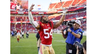 The 49ers were happy with their win against the Bears.