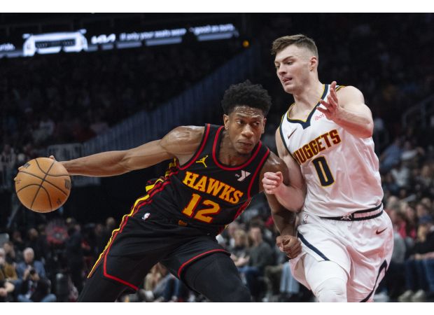 Denver Nuggets bounce back from slump, end Atlanta Hawks' 6-game winning streak with dominant victory in Atlanta.