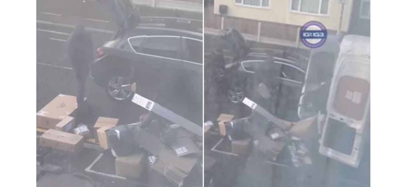 Thieves boldly rob DPD van in London street.