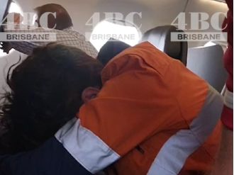 Passengers on Qantas flight forced to take brace position due to brake issue.