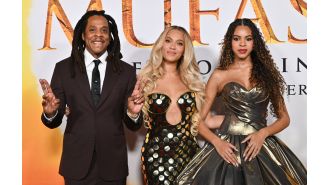 Jay-Z, Beyoncé, and their daughter Blue Ivy attend red carpet event after rapper faces rape allegations involving a 13-year-old girl.