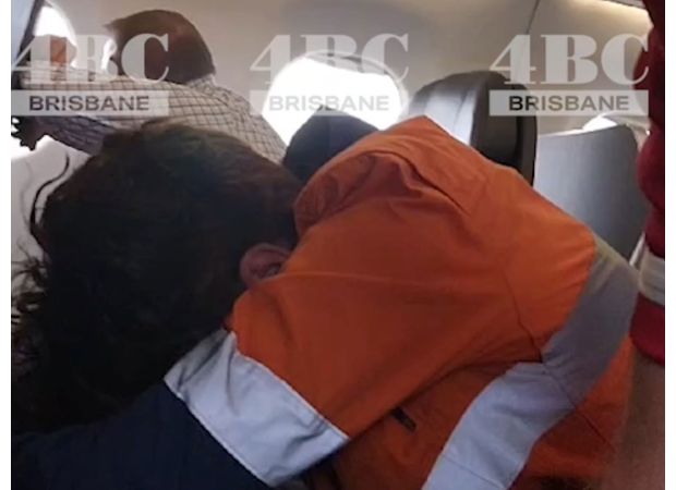 Passengers on Qantas flight forced to take brace position due to brake issue.