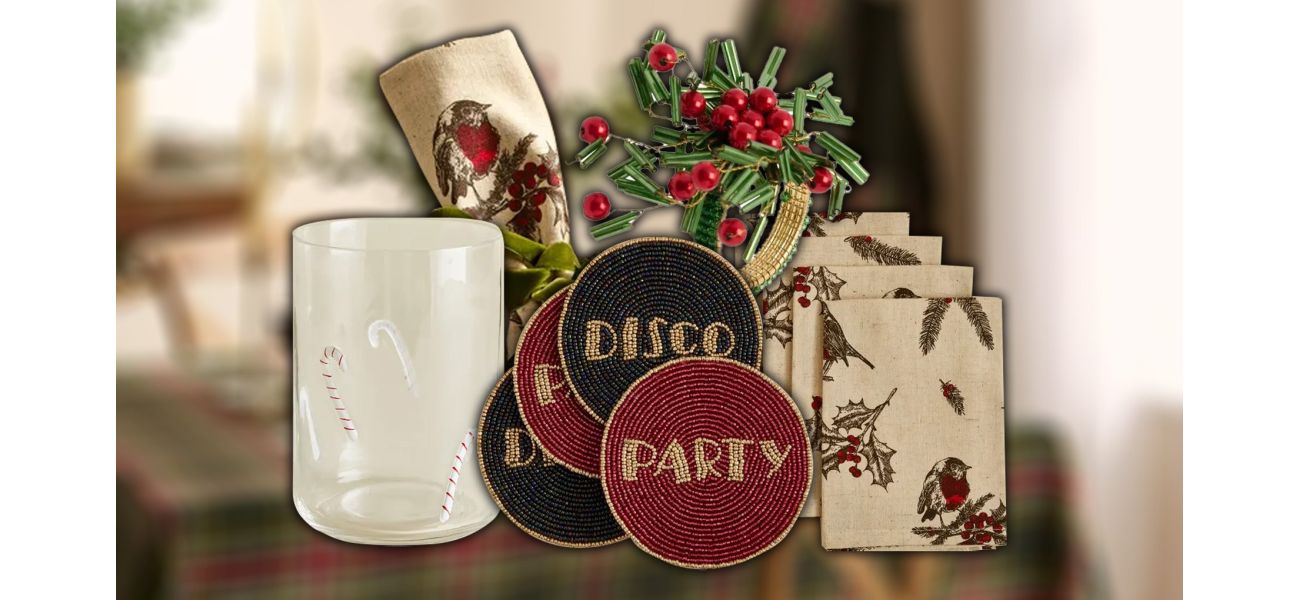 Get your holiday table ready with great prices on tableware from Dunelm, starting from just £1. Find the best options for Christmas.