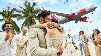 British airline introduces wedding options for couples to get married overseas, providing all necessary services.