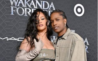 Rihanna and A$AP Rocky donate Puma sneakers and clothing to the Boys & Girls Club of Harlem.