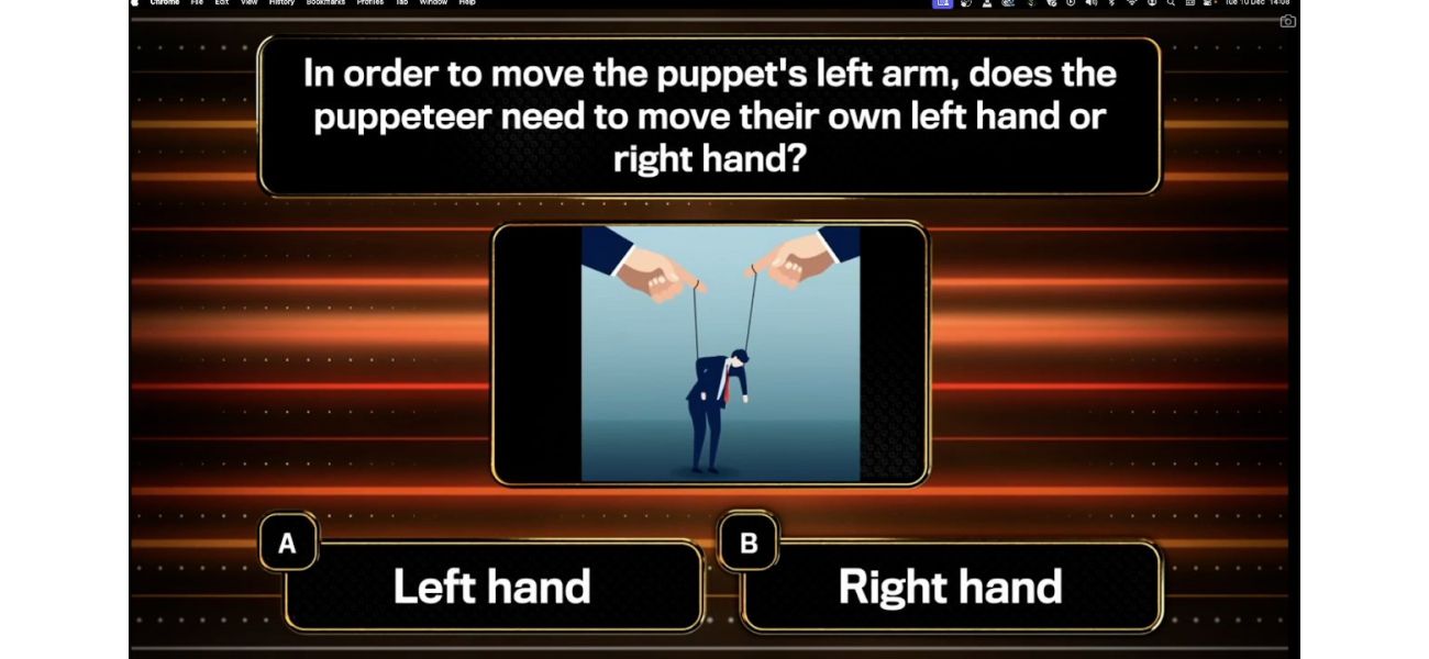 1% Club audience outraged as 20 participants fail simple question.