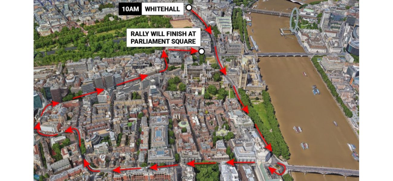London map displays location of farmers' protest against inheritance tax