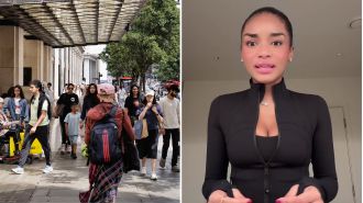 Model's expensive Christmas presents were stolen only 10 minutes after she purchased them.