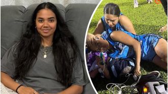 Tayla suffered for an hour without pain medication after a terrible injury.