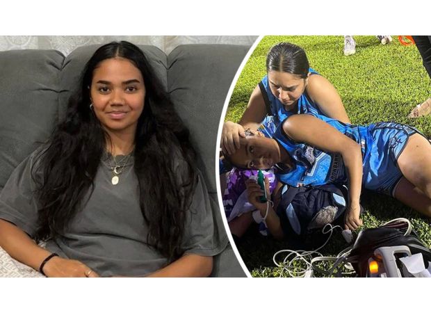 Tayla suffered for an hour without pain medication after a terrible injury.