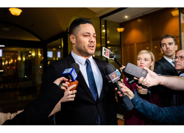 Jarryd Hayne supporter who spat at rape accuser loses court case.