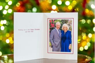 King's holiday card disliked for not being festive enough.