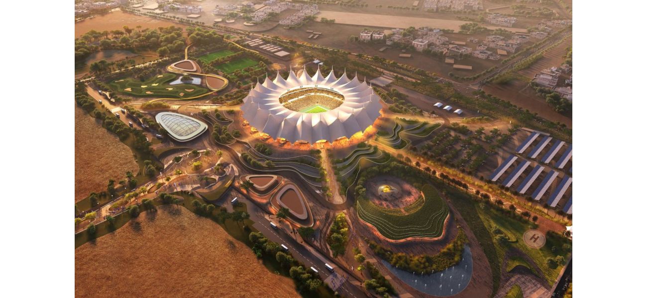 A glimpse into the planned host city for World Cup 2034 in Saudi Arabia, which is yet to be constructed.