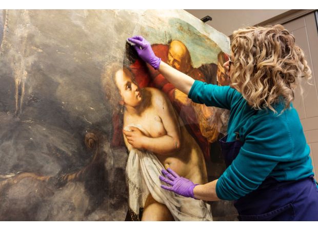 A rarely seen work by Artemisia Gentileschi is being exhibited in Scotland for the first time.