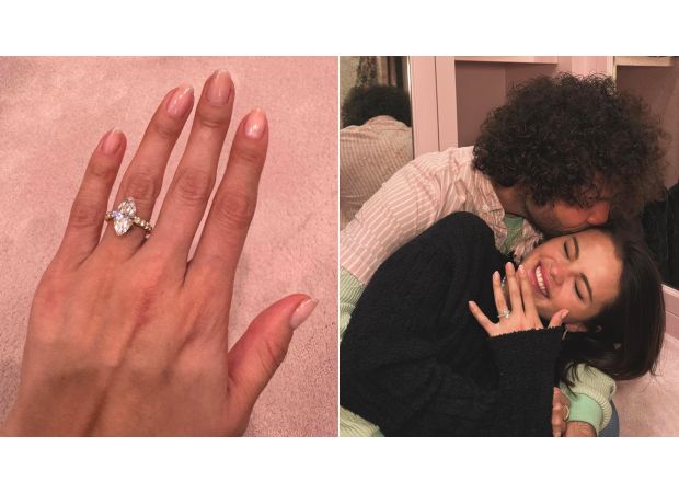 Selena Gomez shares happy news of engagement to Blenny Blanco on social media.