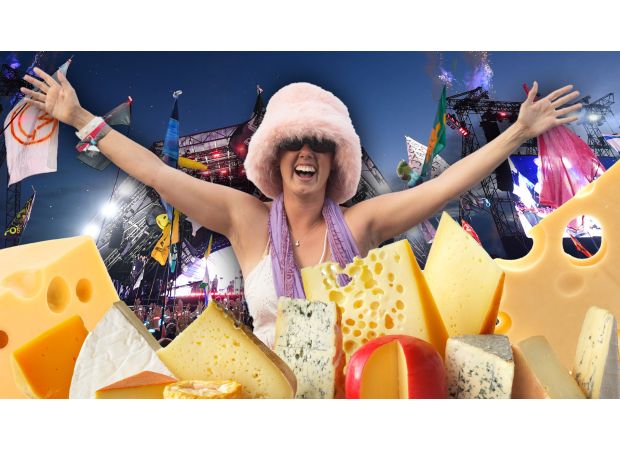 People at Glastonbury are storing cheese like mice because they love it so much.