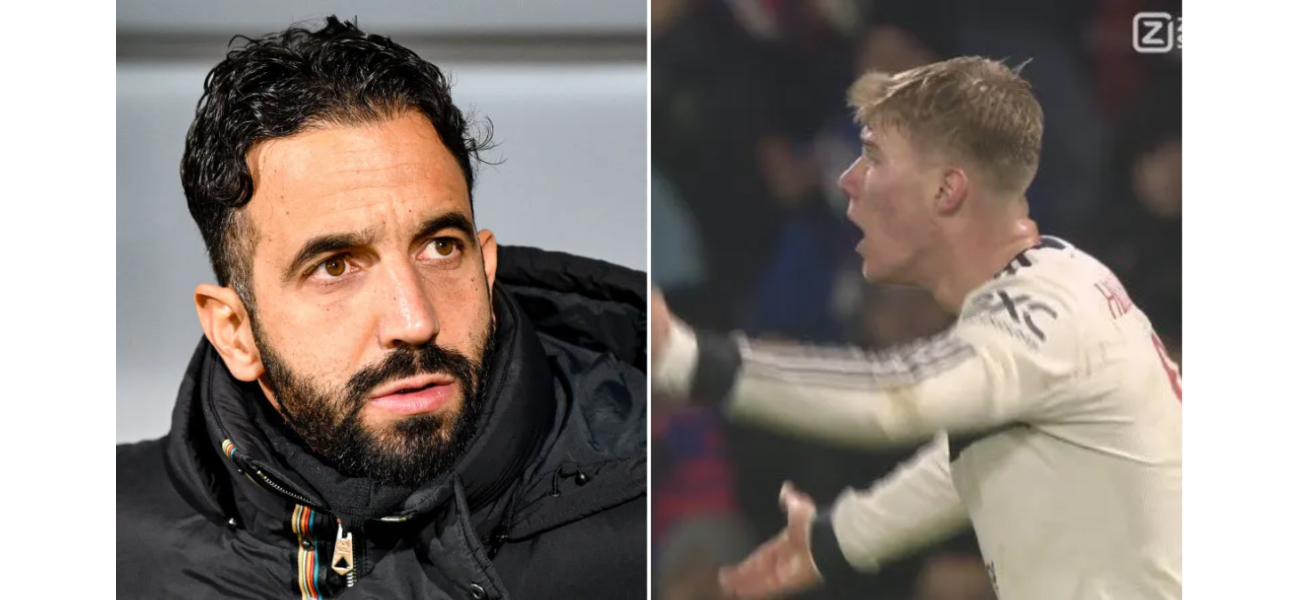 Ruben Amorim responds to dispute between Rasmus Hojlund and Manchester United teammate following Europa League victory.